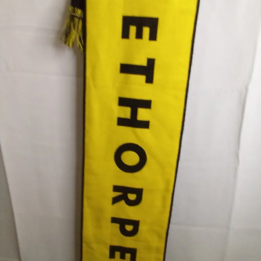 Oglethorpe University Scarf Diehard Double Side Fringe Black Yellow